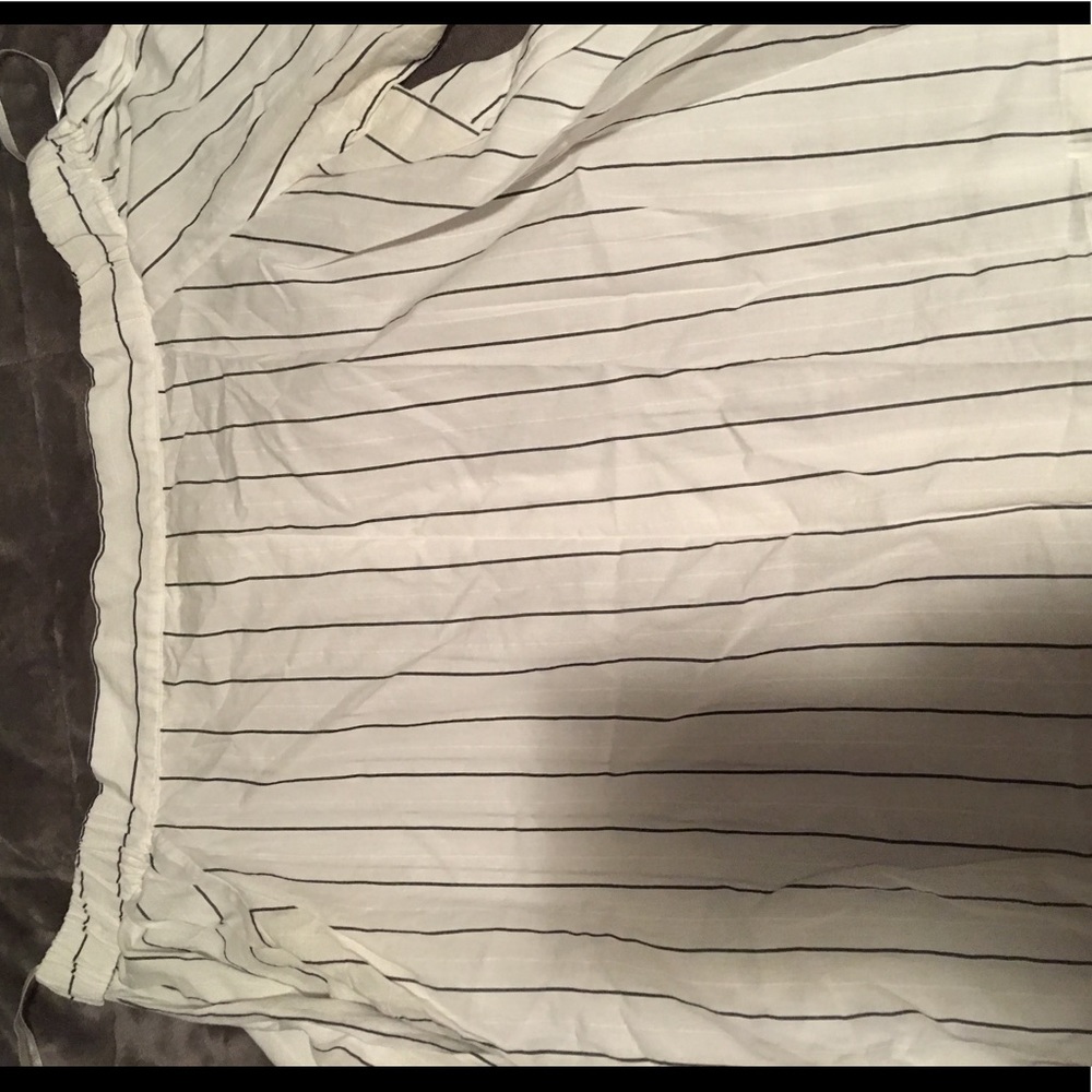 LOFT STRIPED OFF SHOULDER TOP